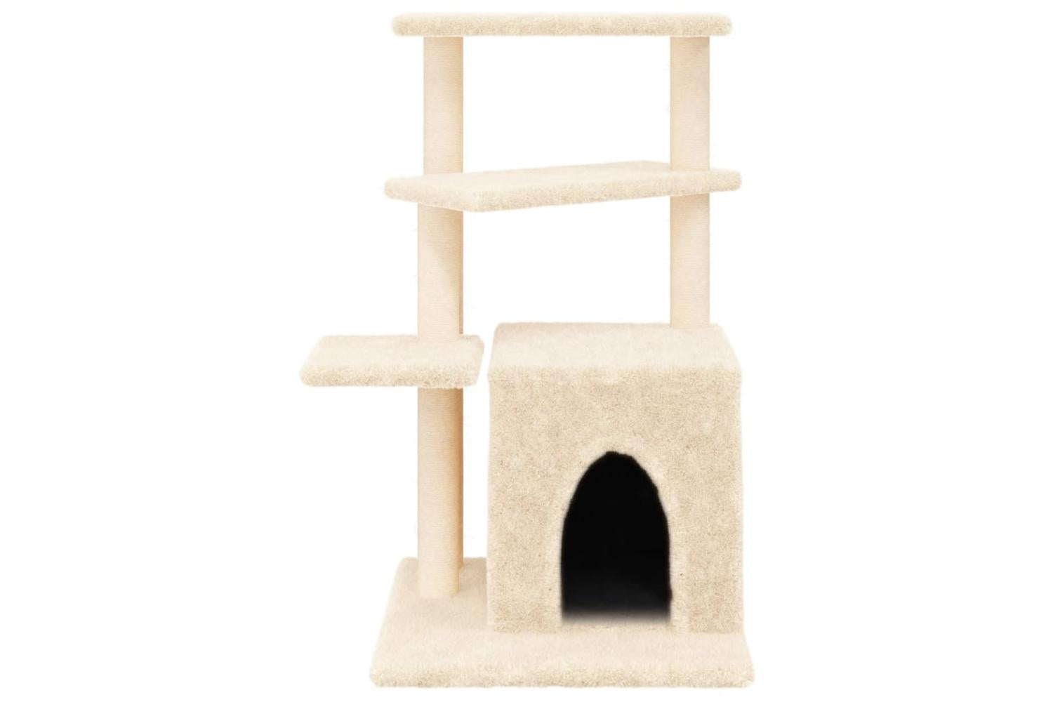 Cat Tree With Sisal Scratching Posts Cream 835 Cm-4