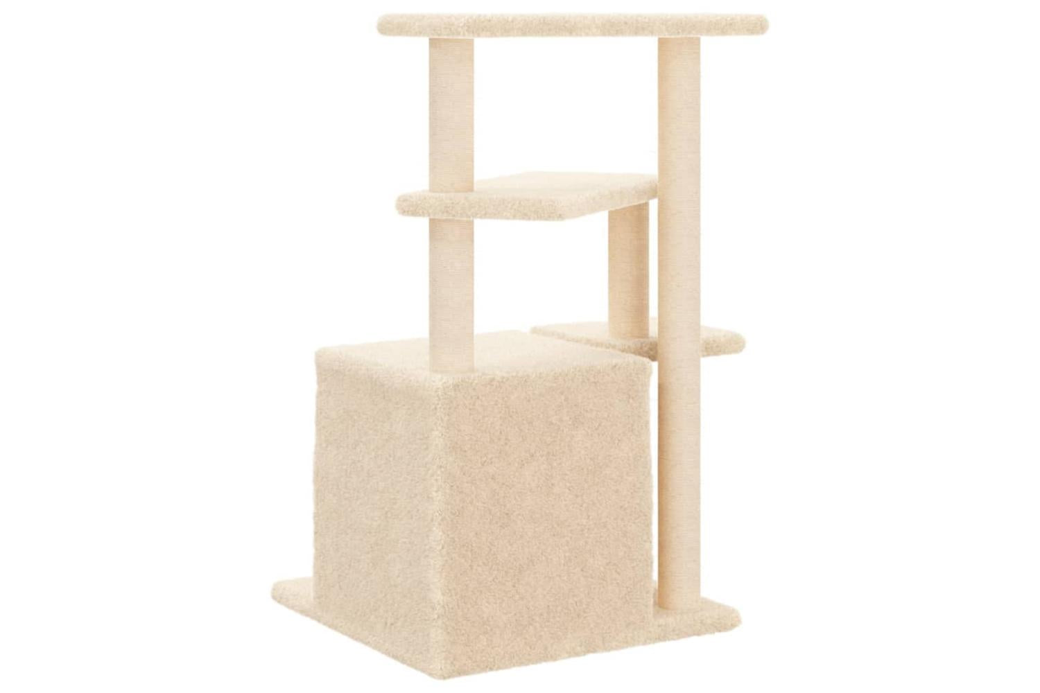 Cat Tree With Sisal Scratching Posts Cream 835 Cm-6