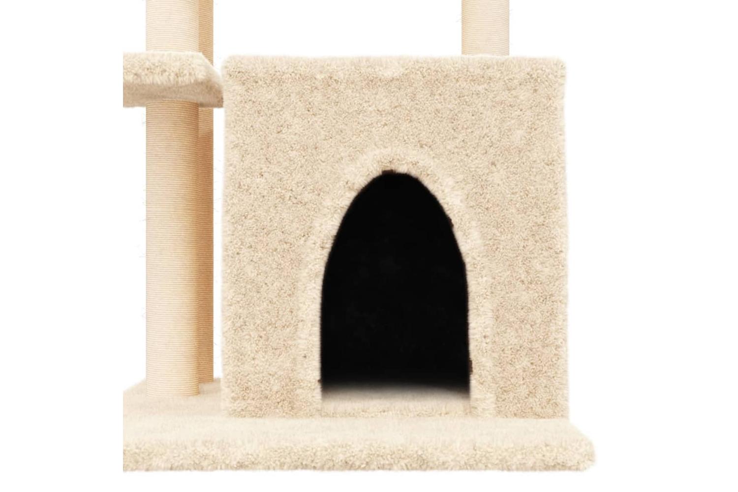 Cat Tree With Sisal Scratching Posts Cream 835 Cm-7