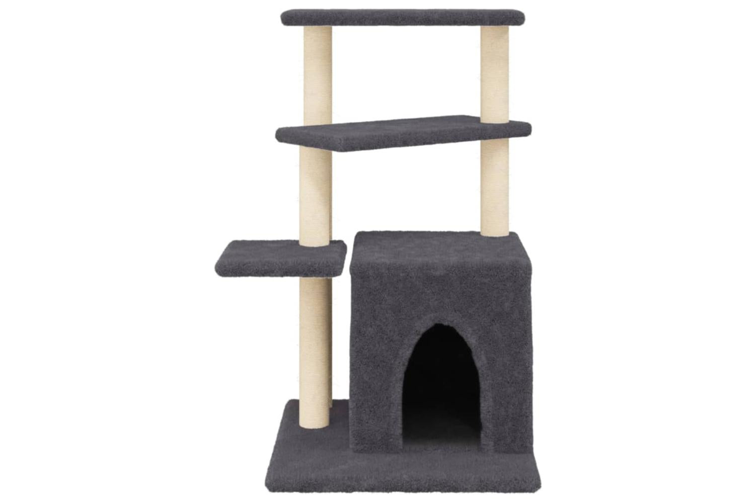 Cat Tree With Sisal Scratching Posts Dark Grey 835 Cm-4