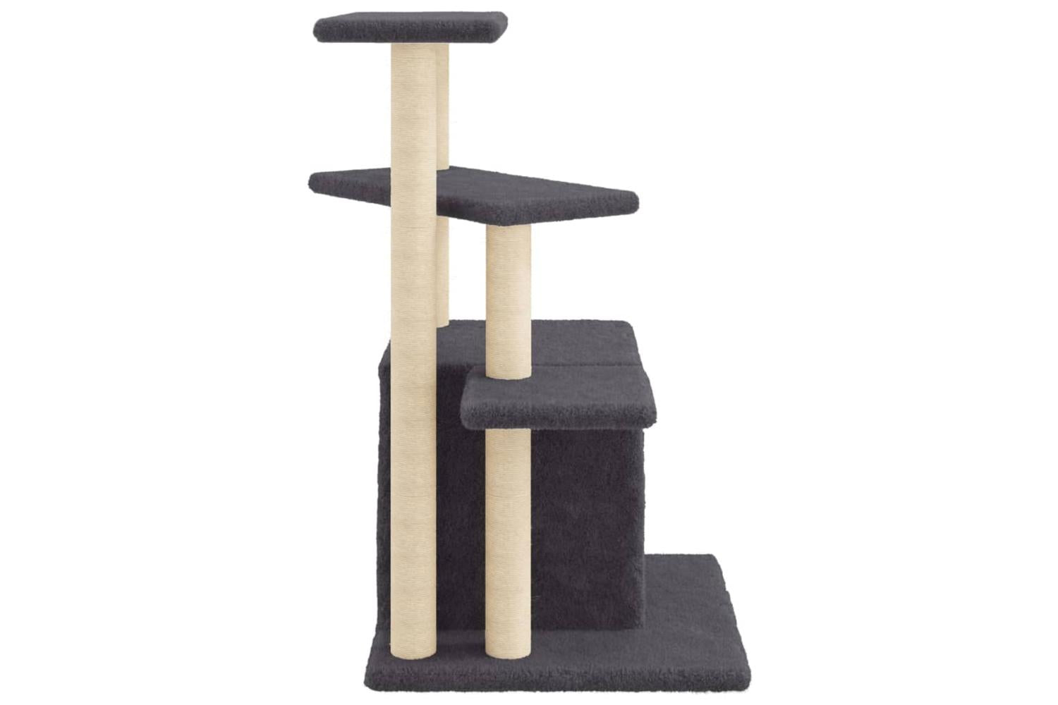 Cat Tree With Sisal Scratching Posts Dark Grey 835 Cm-5