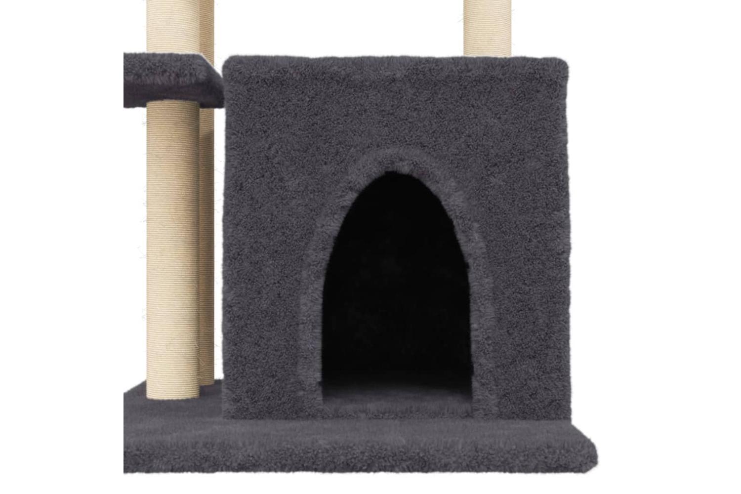 Cat Tree With Sisal Scratching Posts Dark Grey 835 Cm-7