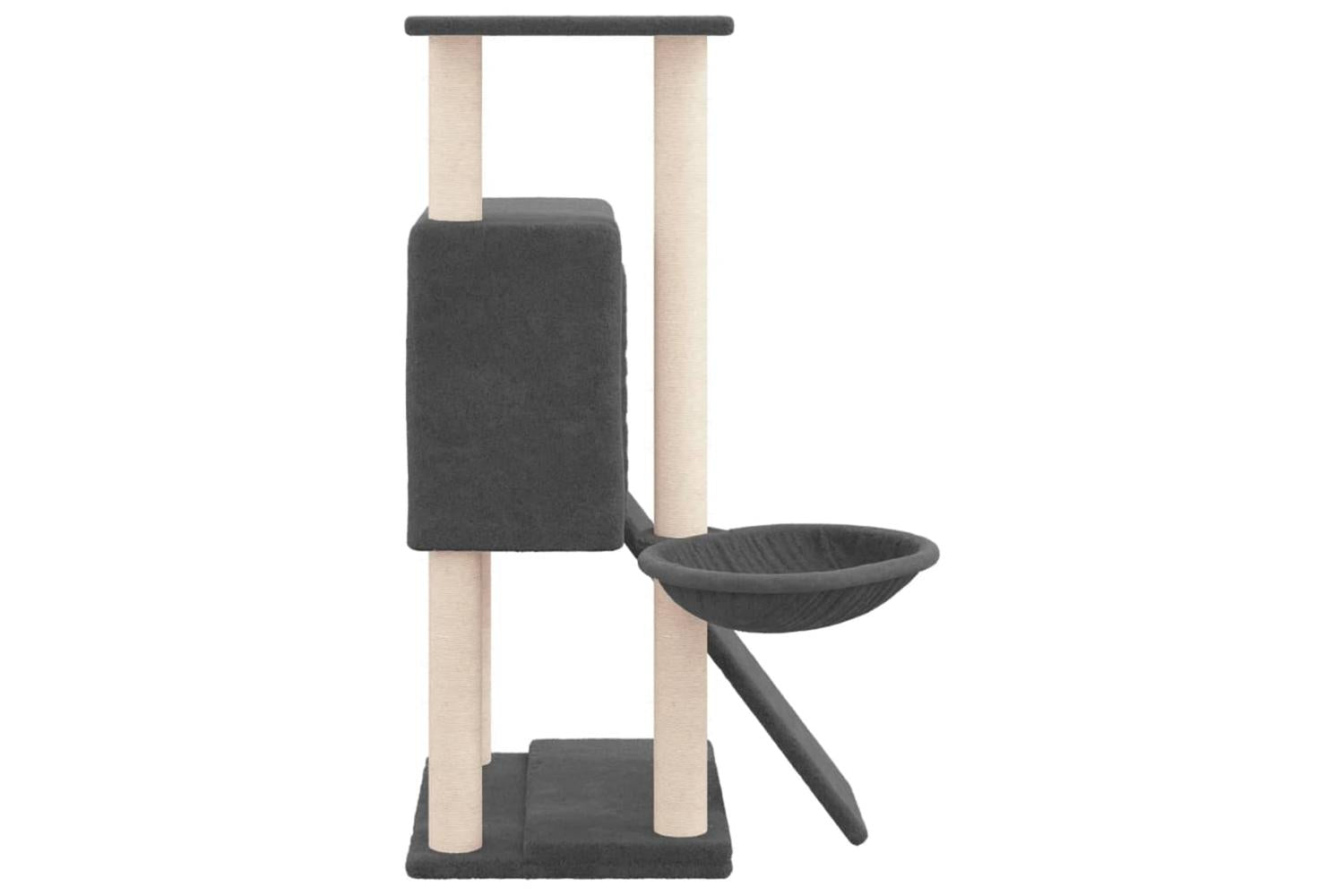 Cat Tree With Sisal Scratching Posts Dark Grey 96 Cm-4
