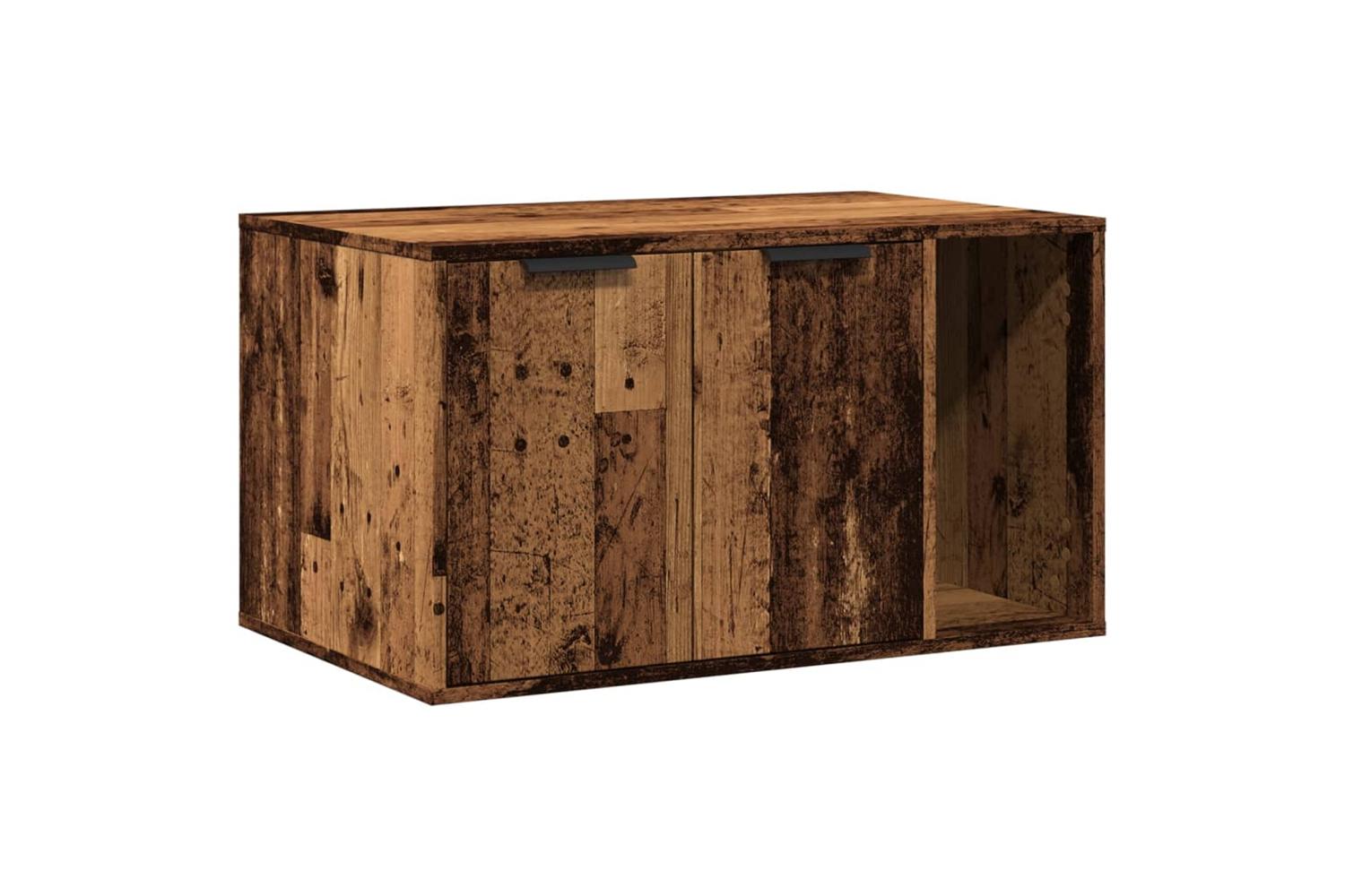 Cat Litter Box Enclosure Old Wood 80x50x45 Cm Engineered Wood-2