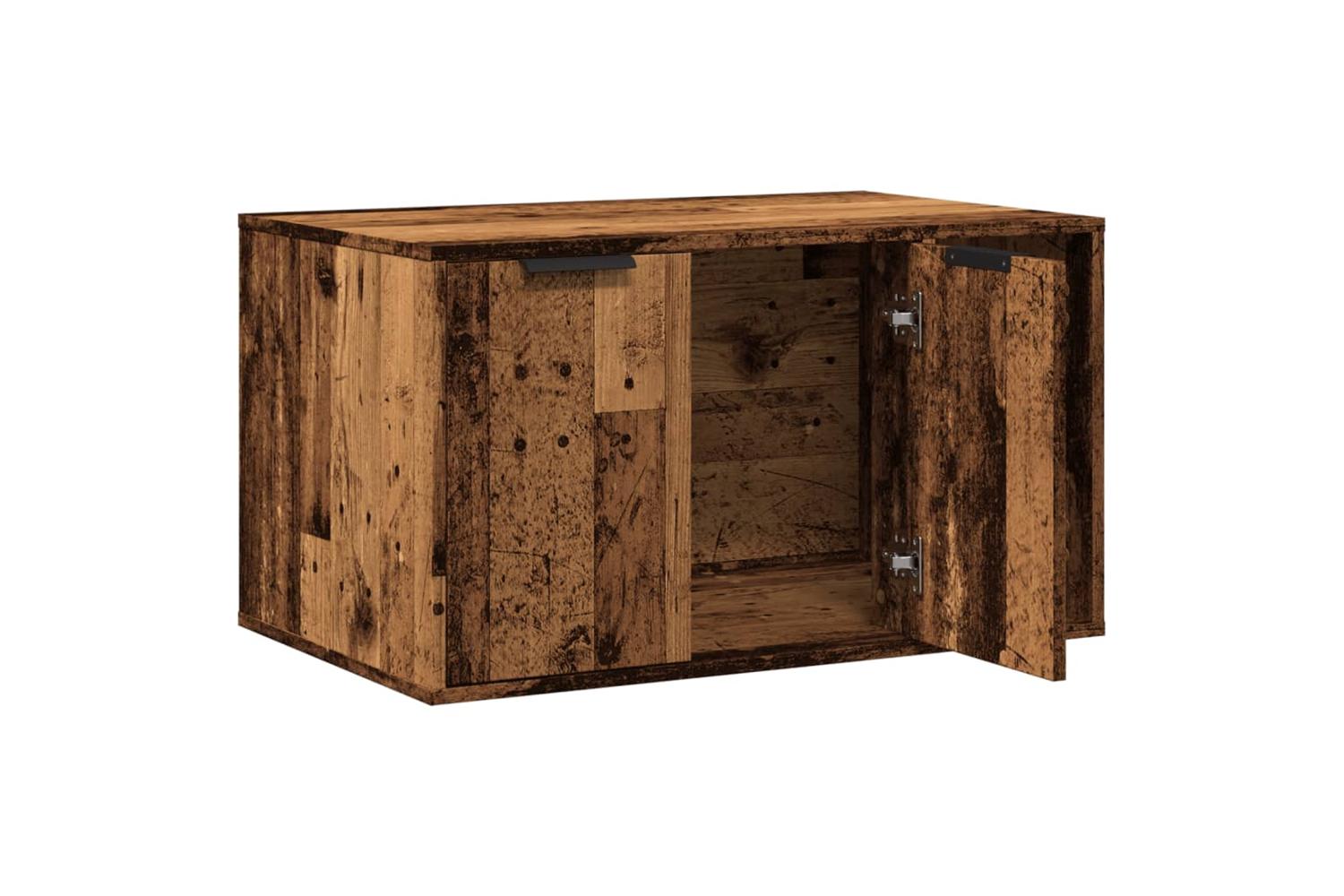 Cat Litter Box Enclosure Old Wood 80x50x45 Cm Engineered Wood-4