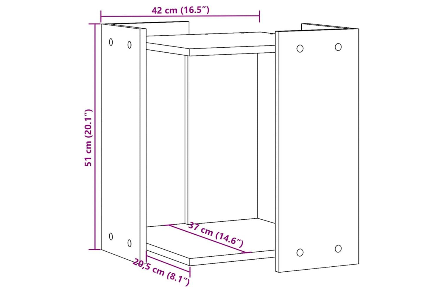 Cat Litter Box Enclosure White 42x42x51 Cm Engineered Wood-9