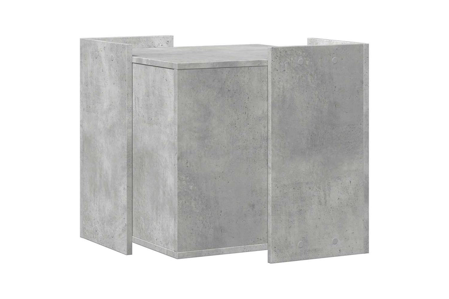 Cat Litter Box Enclosure Concrete Grey 53x53x51 Cm Engineered Wood-6