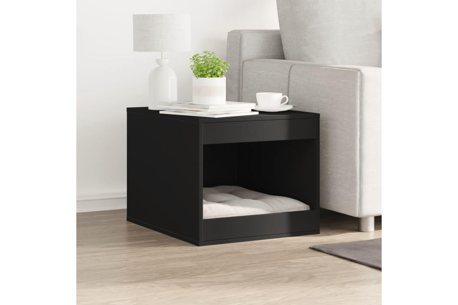 Cat Litter Box Enclosure Black 47x59x42 Cm Engineered Wood-3