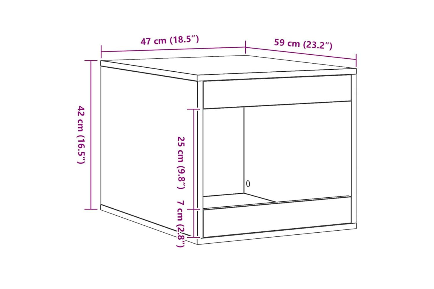 Cat Litter Box Enclosure Artisian Oak 47x59x42 Cm Engineered Wood-9