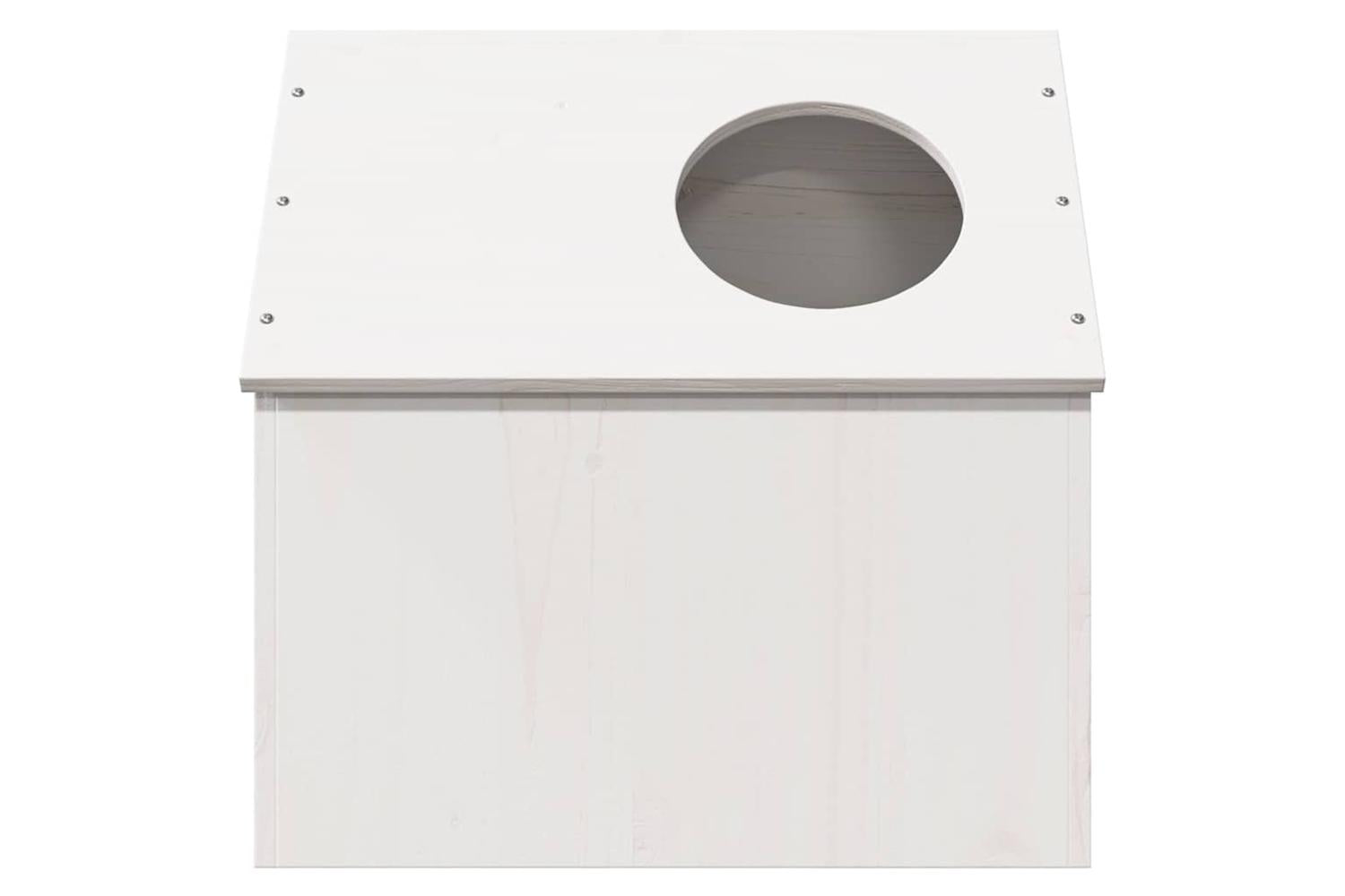 Cat House White 41x50x50 Cm Solid Wood Pine-4