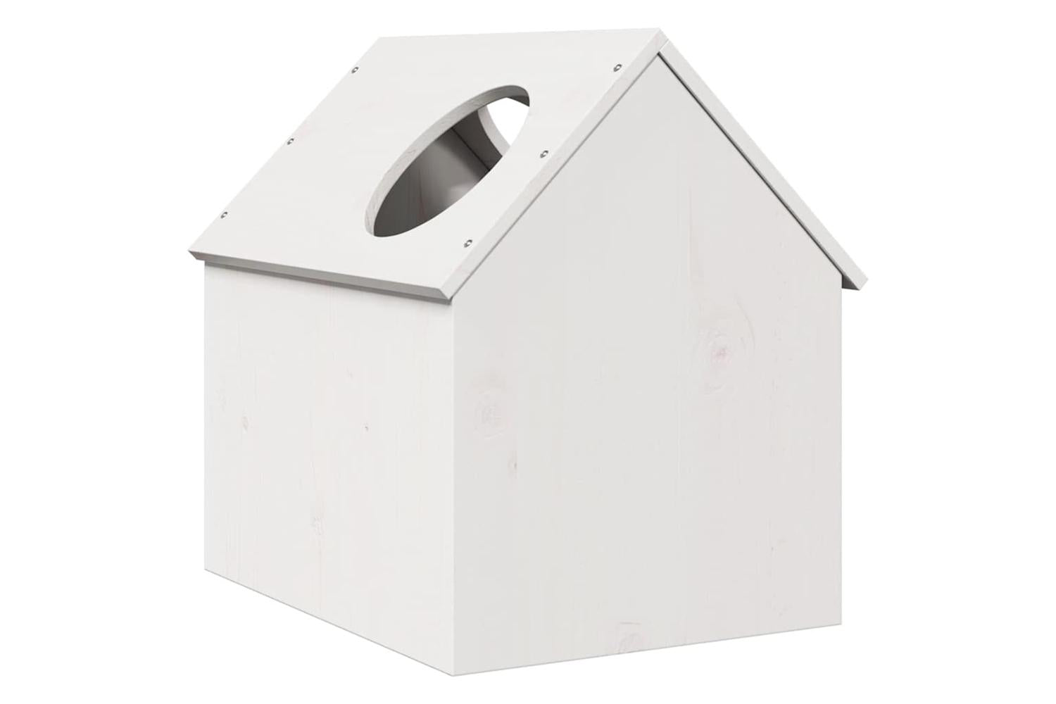 Cat House White 41x50x50 Cm Solid Wood Pine-5