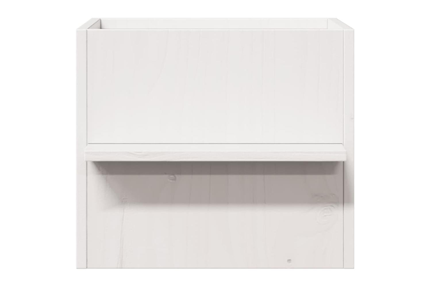 Cat House White 51x35x30 Cm Solid Wood Pine-4
