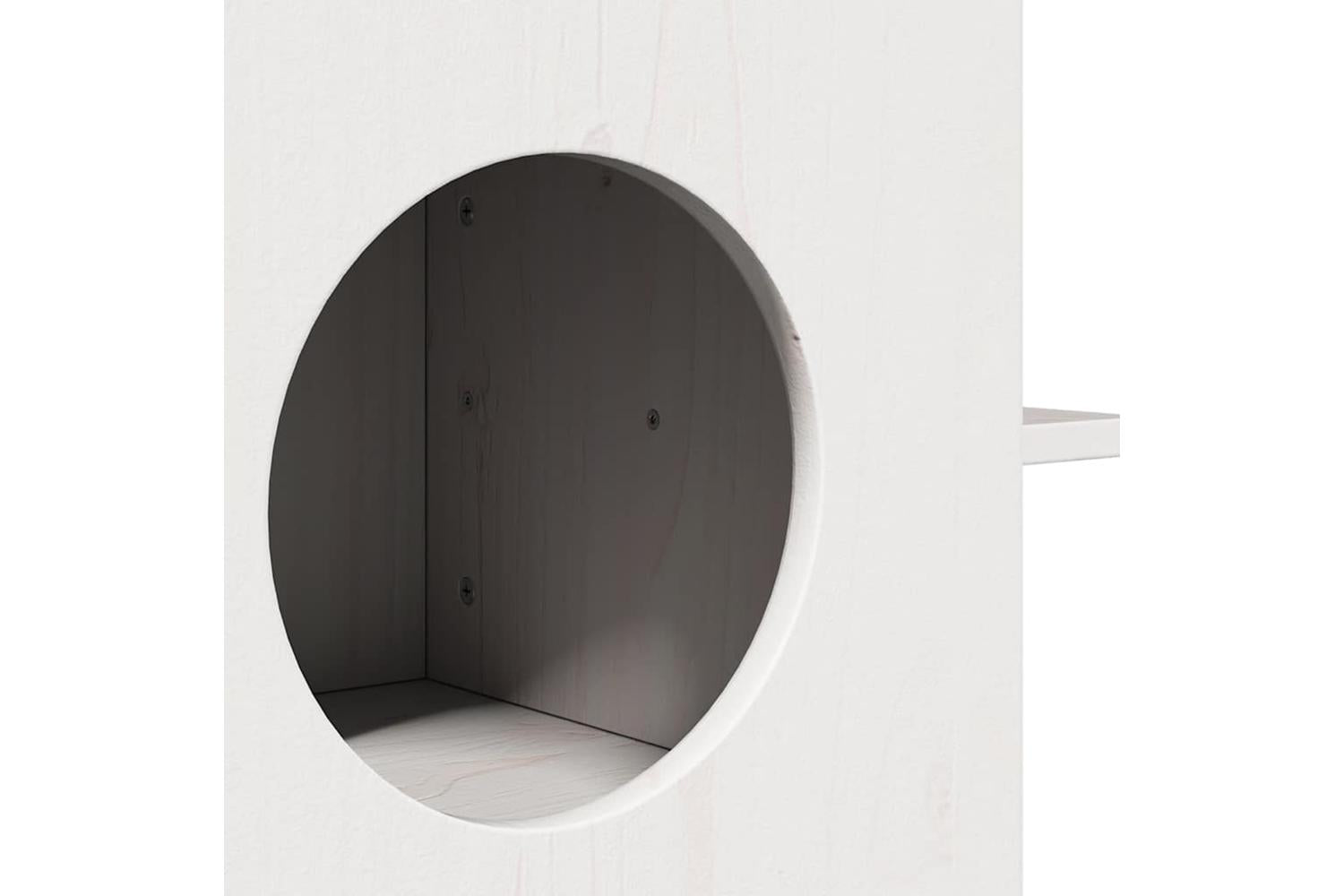 Cat House White 51x35x30 Cm Solid Wood Pine-6