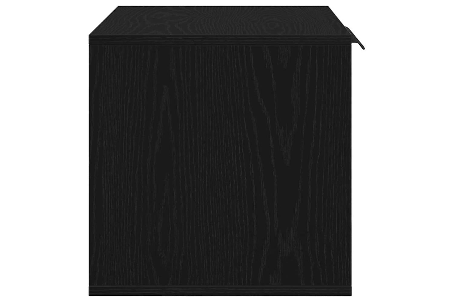 Cat Litter Box Enclosure Black Oak 60x40x40 Cm Engineered Wood-7