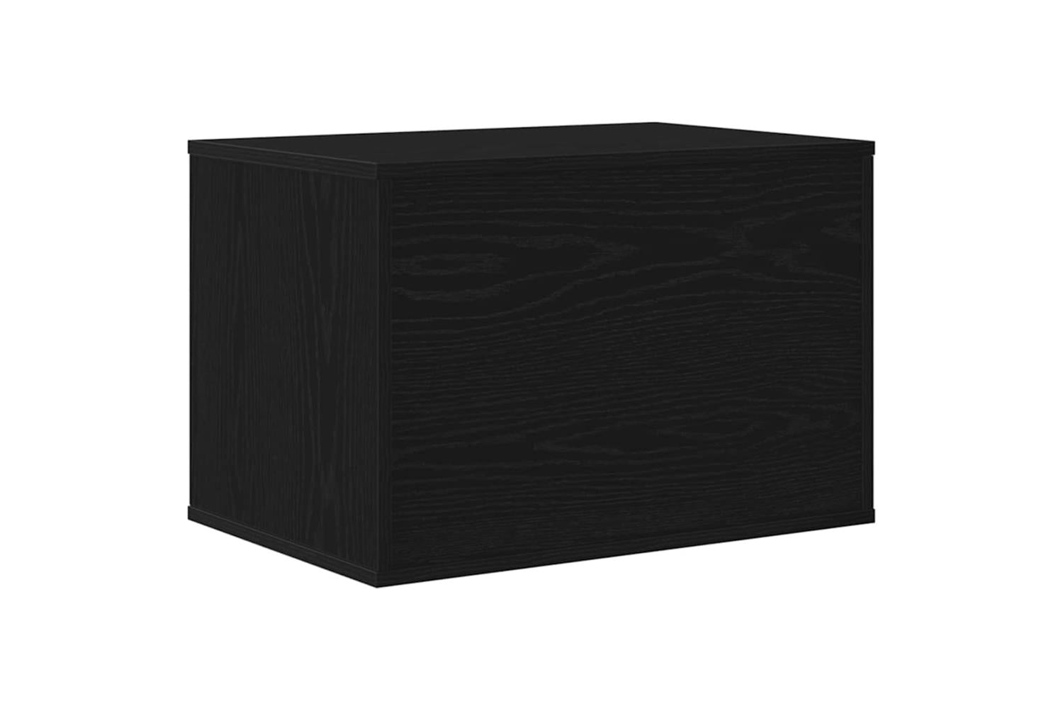Cat Litter Box Enclosure Black Oak 60x40x40 Cm Engineered Wood-8