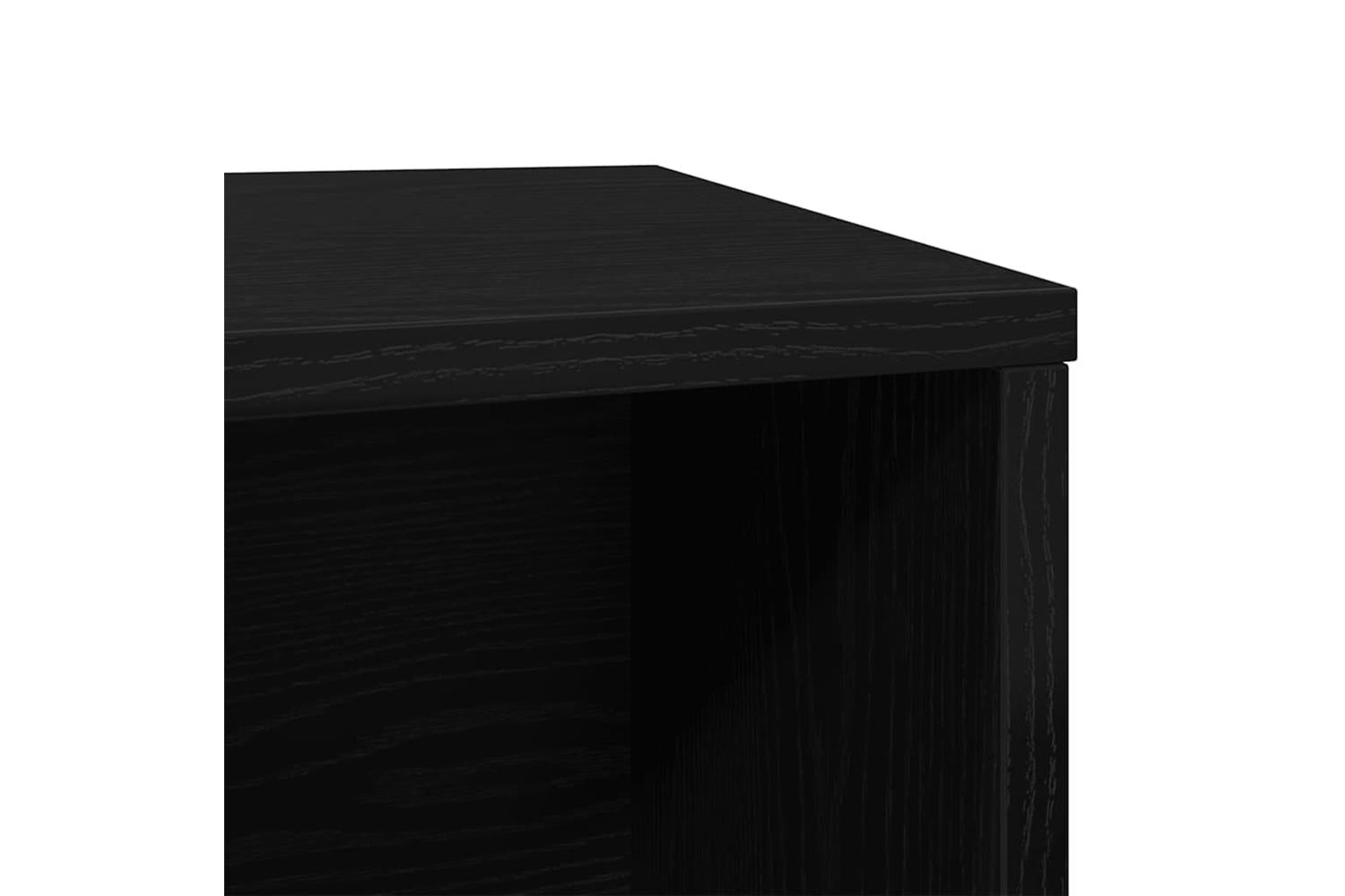 Cat Litter Box Enclosure Black Oak 60x40x40 Cm Engineered Wood-10