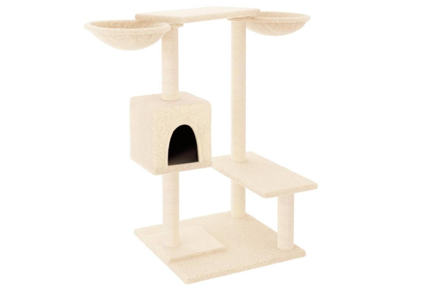Cat Tree With Scratching Posts Cream 82 Cm