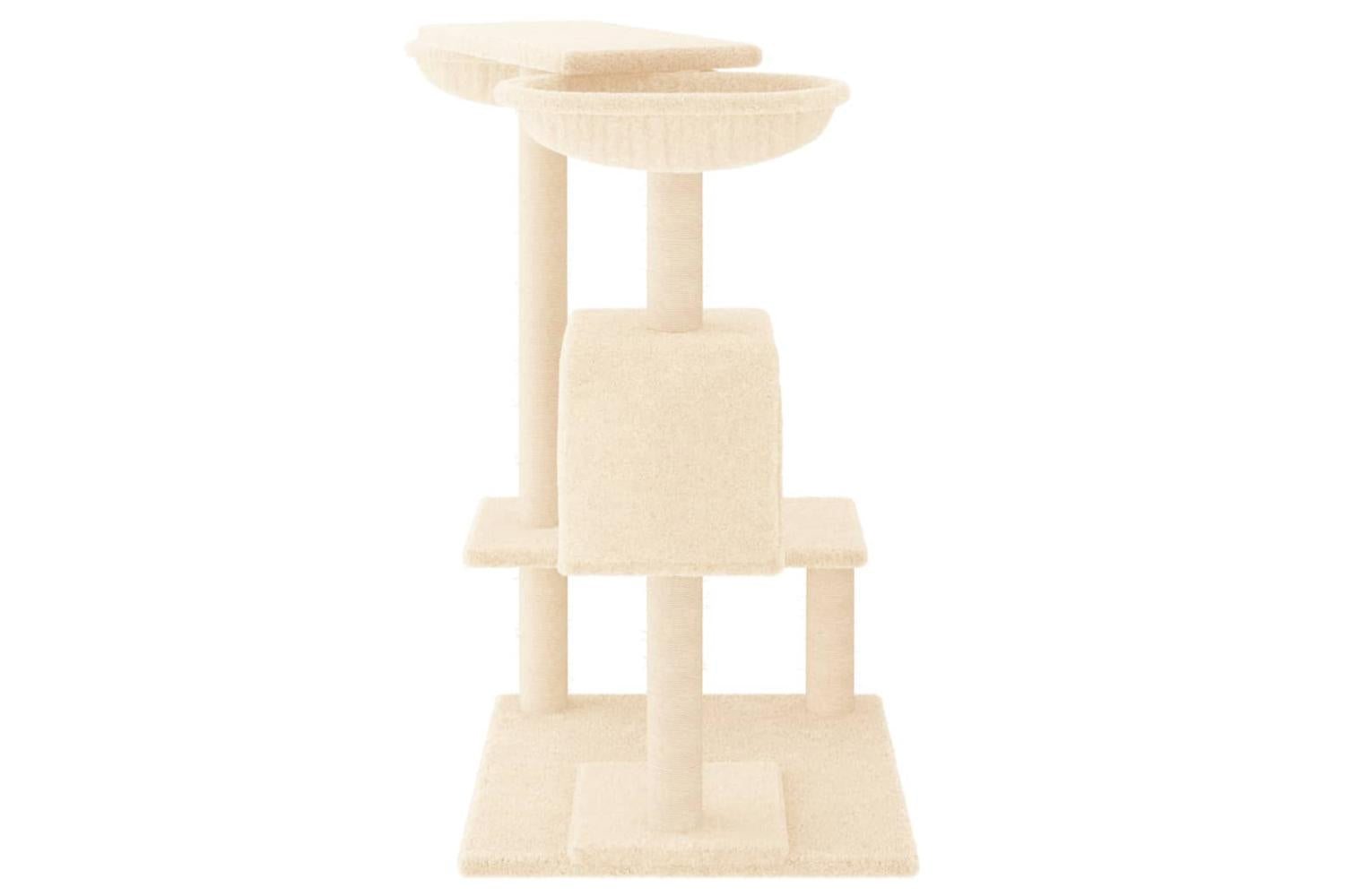 Cat Tree With Scratching Posts Cream 82 Cm-4