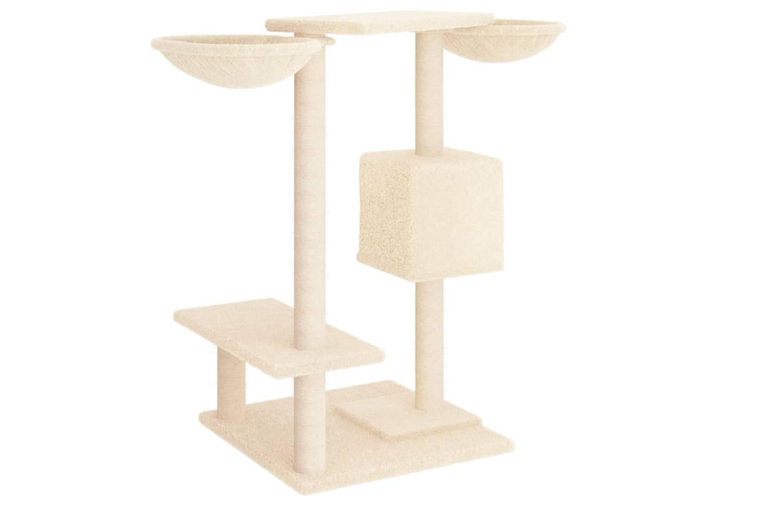 Cat Tree With Scratching Posts Cream 82 Cm-5