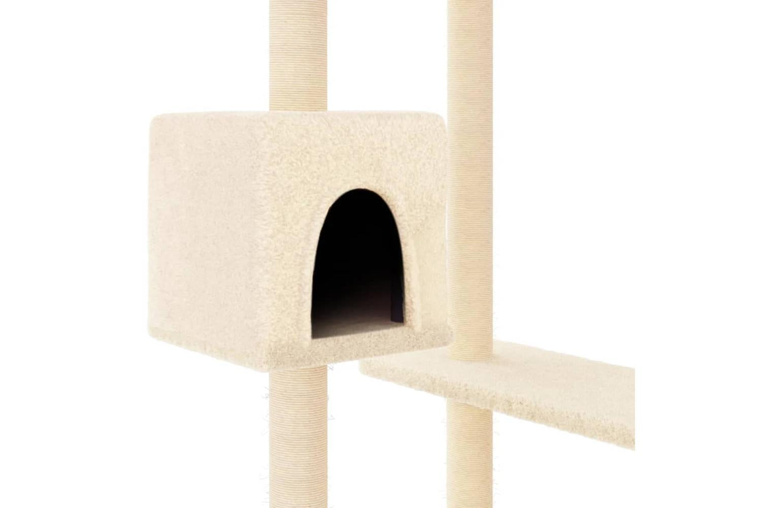 Cat Tree With Scratching Posts Cream 82 Cm-6