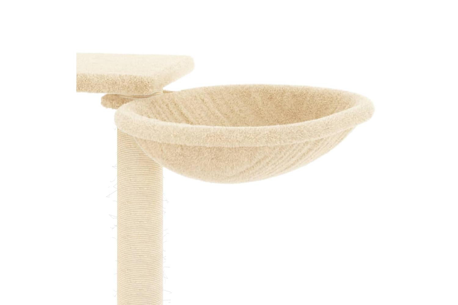 Cat Tree With Scratching Posts Cream 82 Cm-7