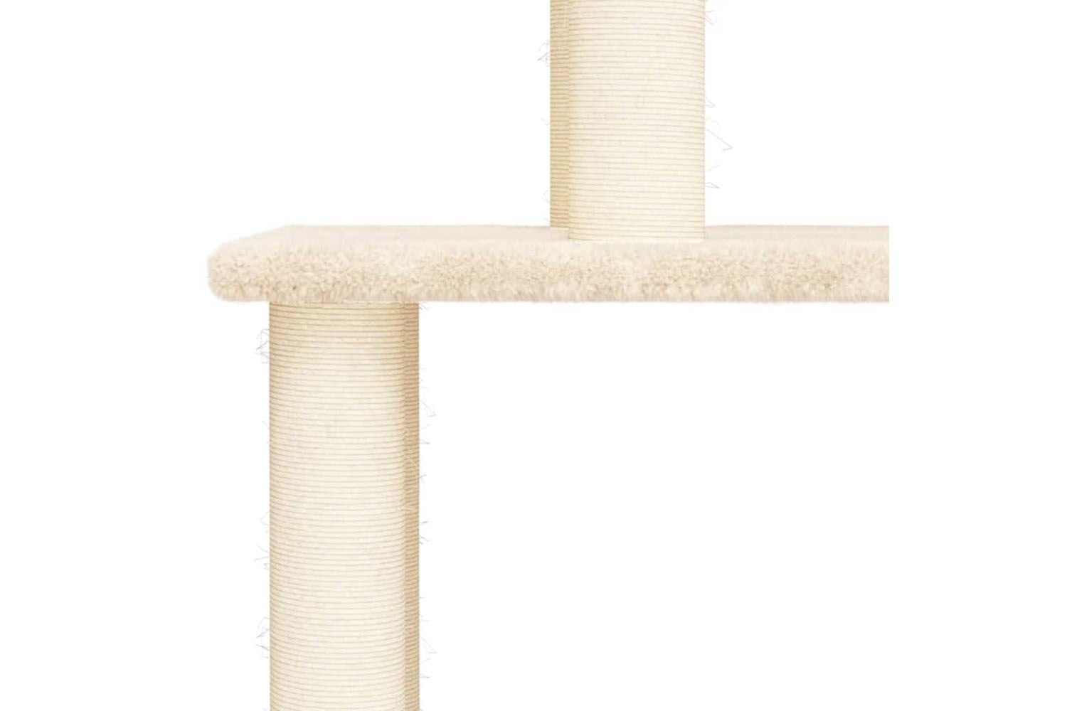 Cat Tree With Sisal Scratching Posts Cream 183 Cm-5