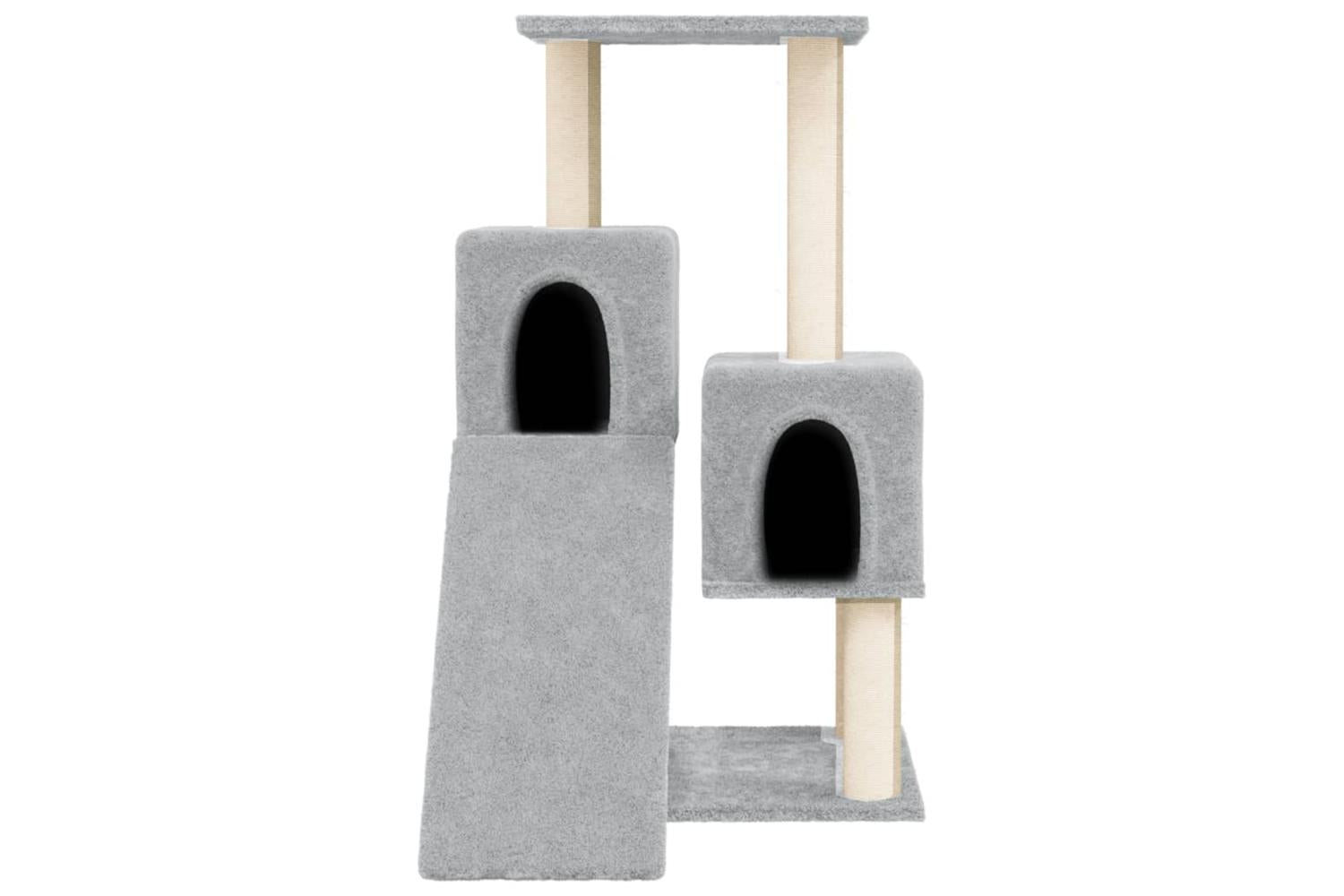 Cat Tree With Sisal Scratching Posts Light Grey 82 Cm-3