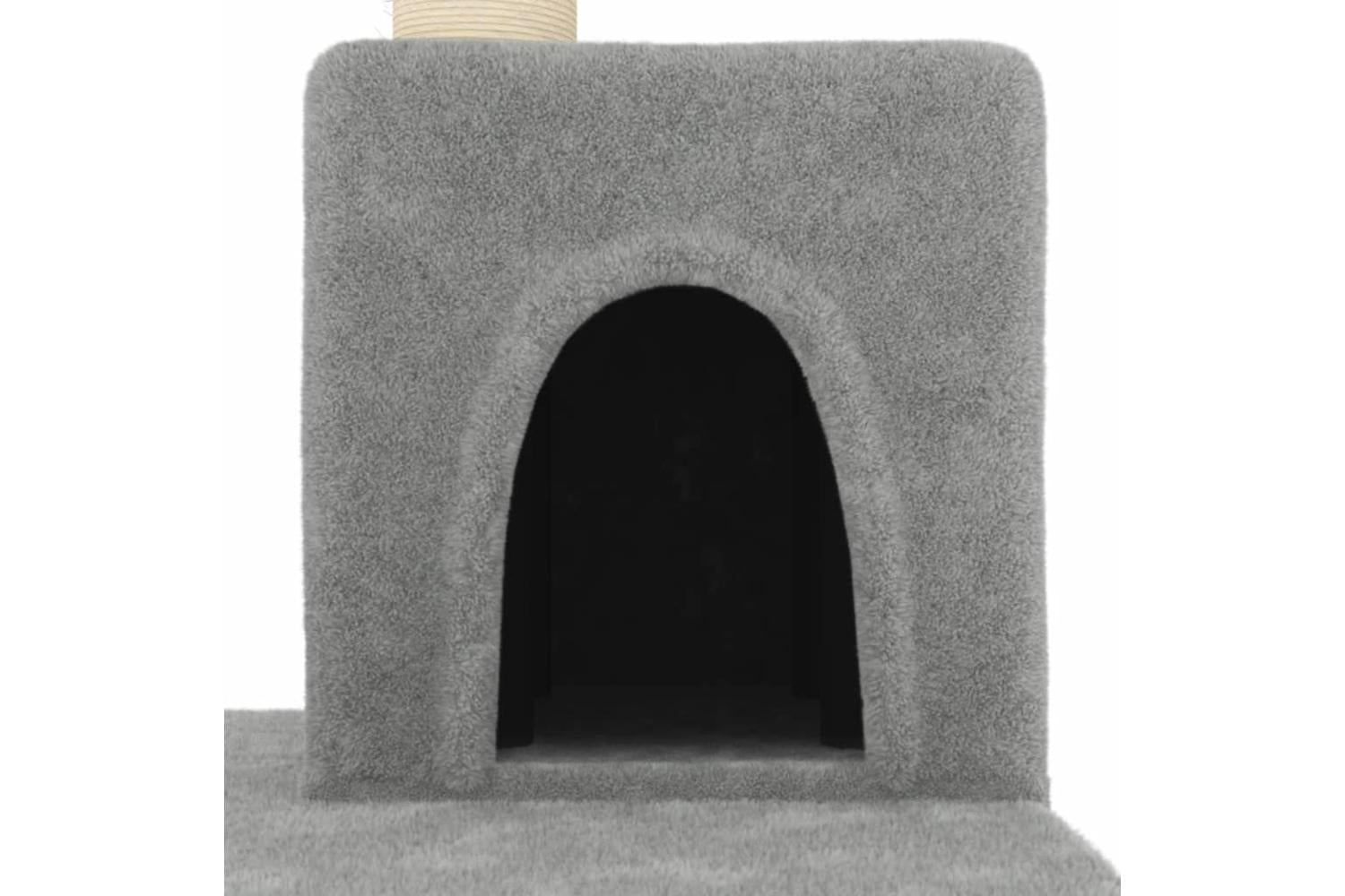 Cat Tree With Sisal Scratching Posts Light Grey 123 Cm-6