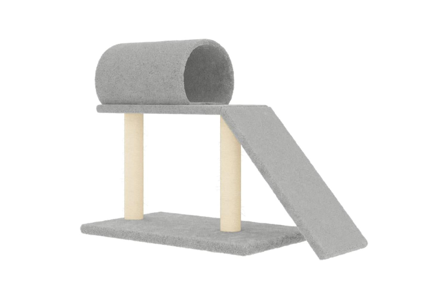 Cat Scratching Posts With Tunnel And Ladder Light Grey 555 Cm-2