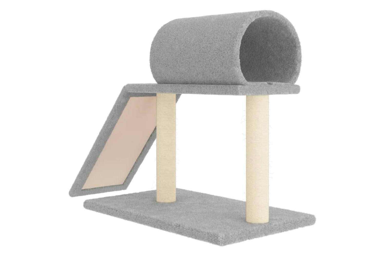 Cat Scratching Posts With Tunnel And Ladder Light Grey 555 Cm-5