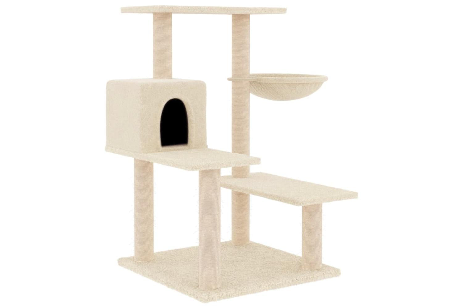 Cat Tree With Sisal Scratching Posts Cream 825 Cm-2