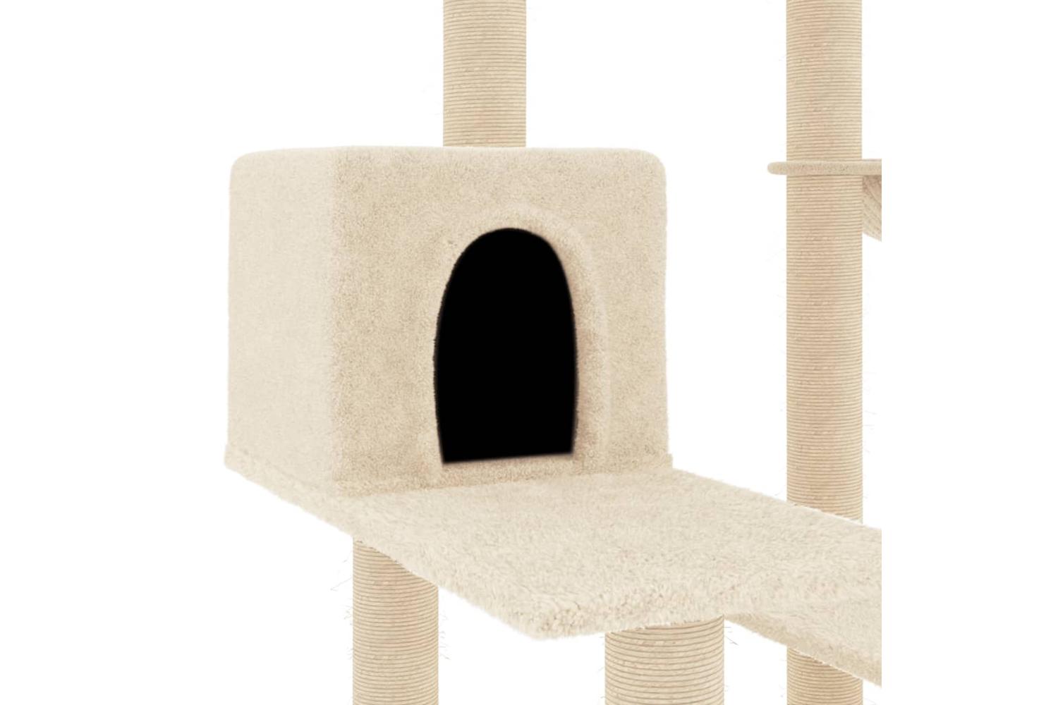 Cat Tree With Sisal Scratching Posts Cream 825 Cm-6