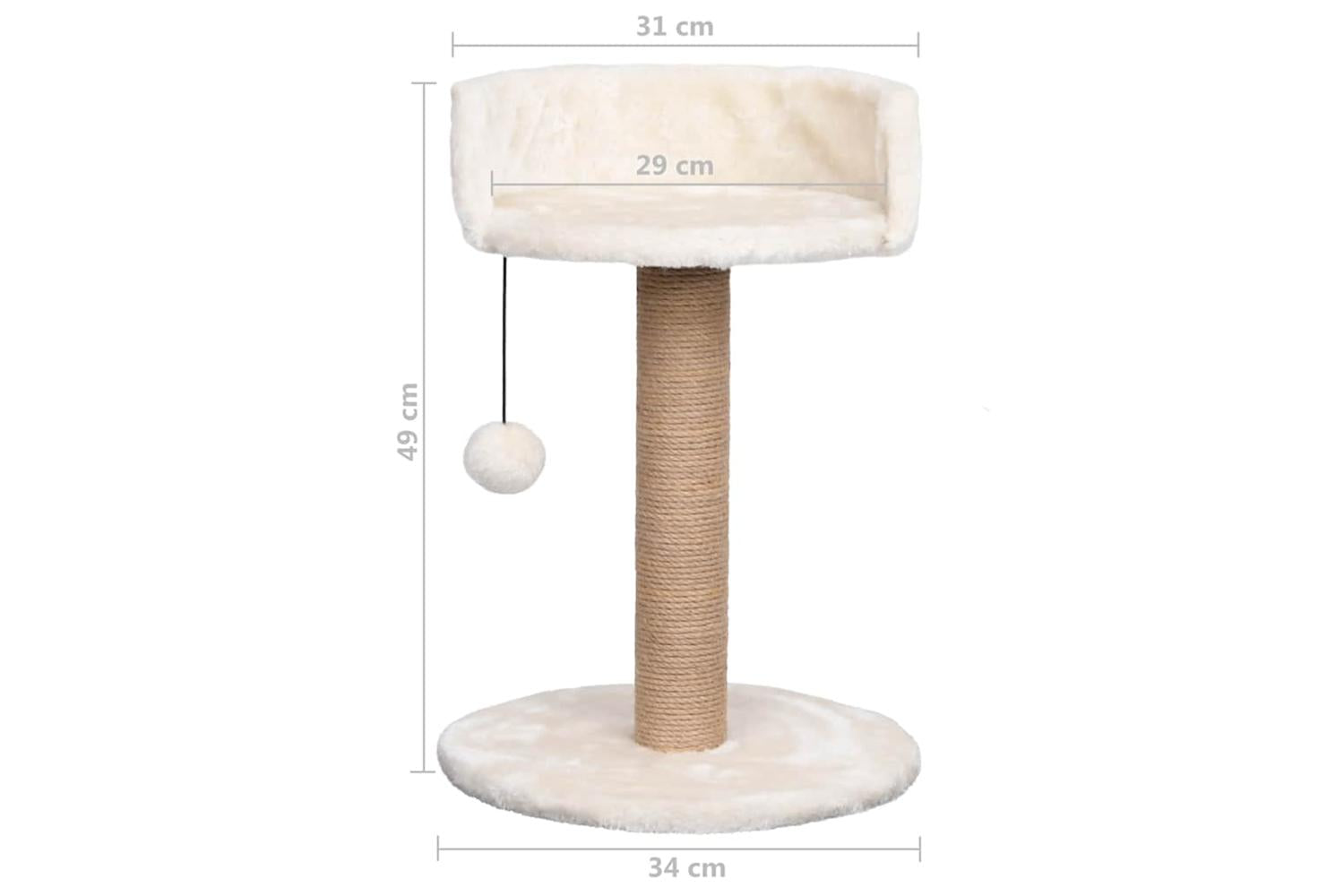 Cat Tree With Scratching Post 49 Cm Seagrass-8