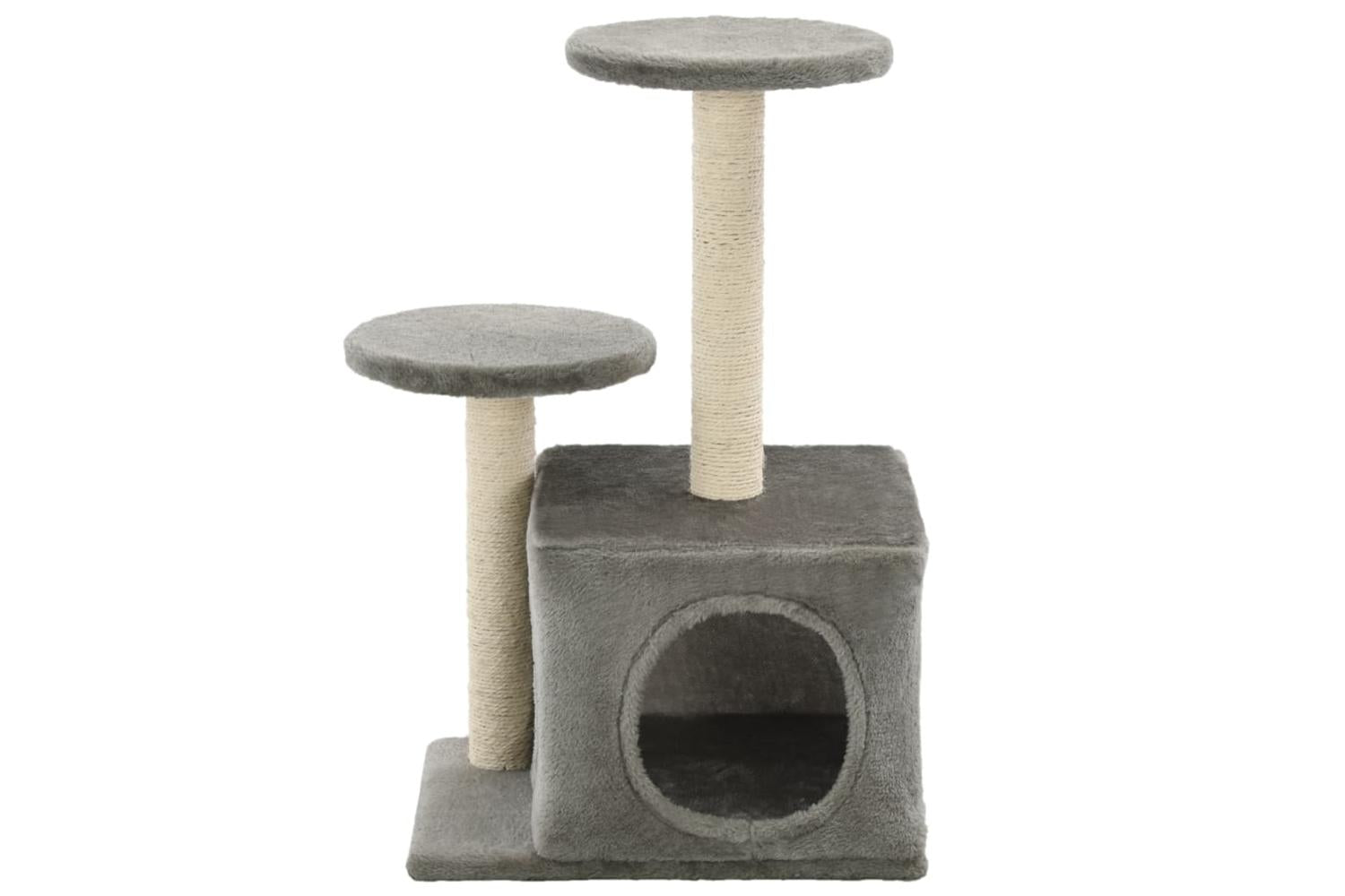 Cat Tree With Sisal Scratching Posts 60 Cm Grey-3
