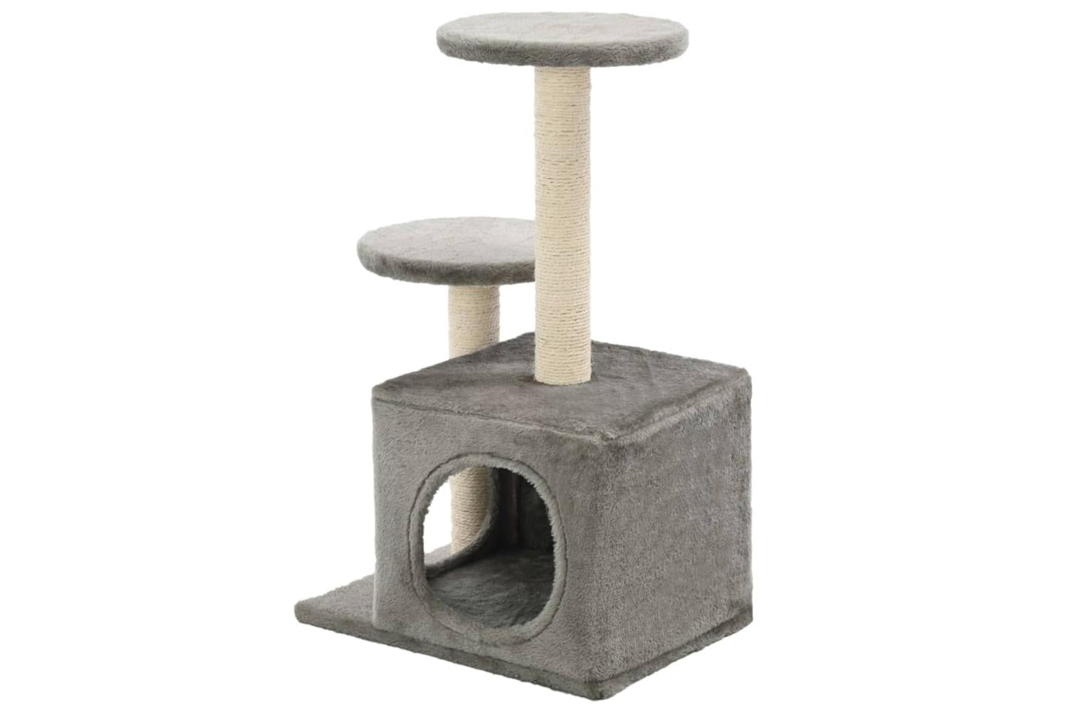 Cat Tree With Sisal Scratching Posts 60 Cm Grey-4