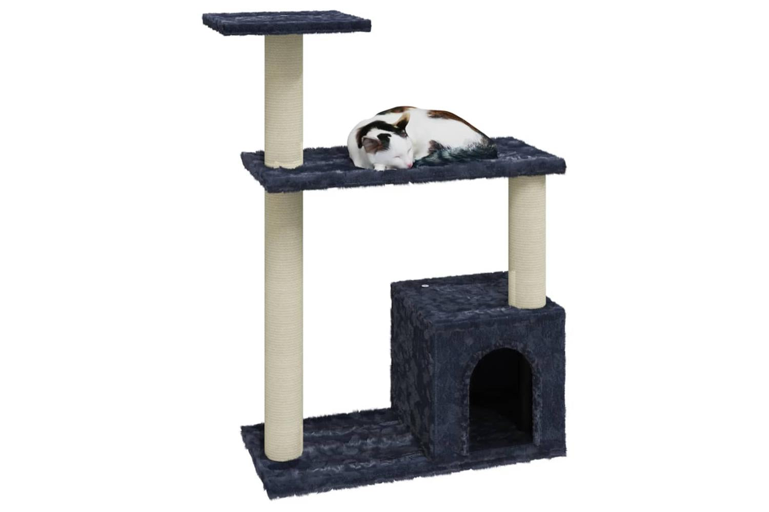 Cat Tree With Sisal Scratching Posts Dark Grey 70 Cm-3