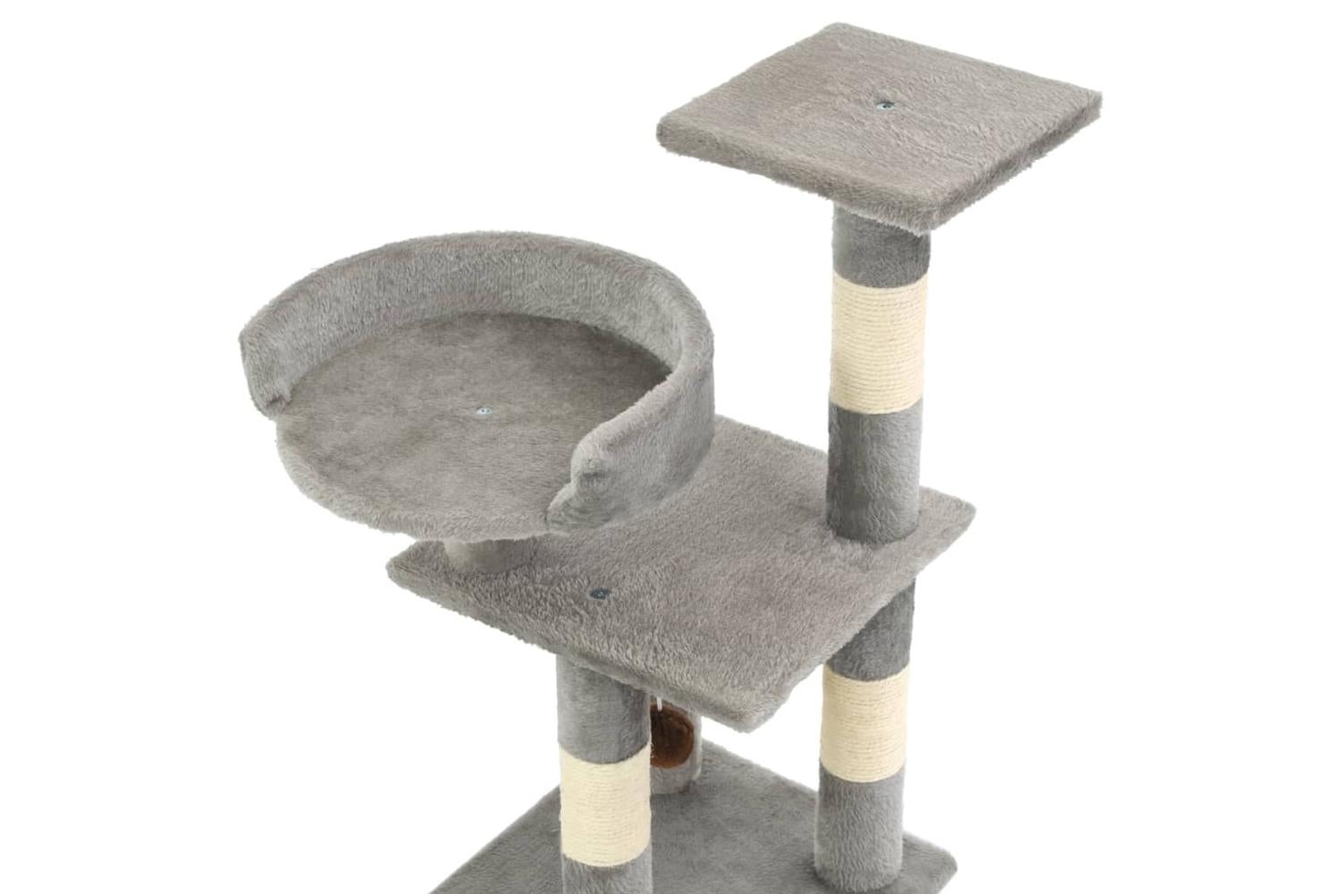 Cat Tree With Sisal Scratching Posts 65 Cm Grey-4