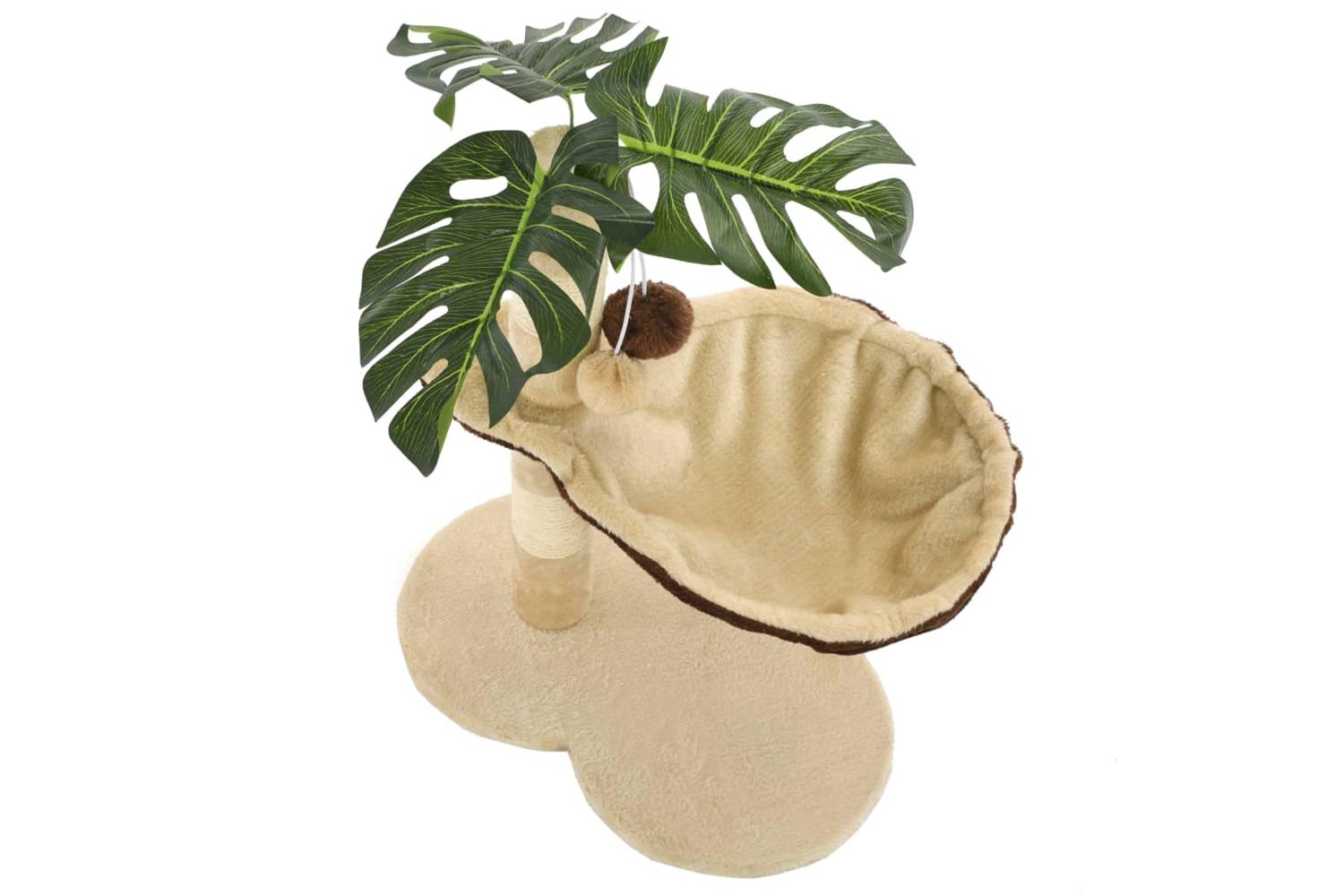 Cat Tree With Sisal Scratching Post 50 Cm Beige And Brown-5