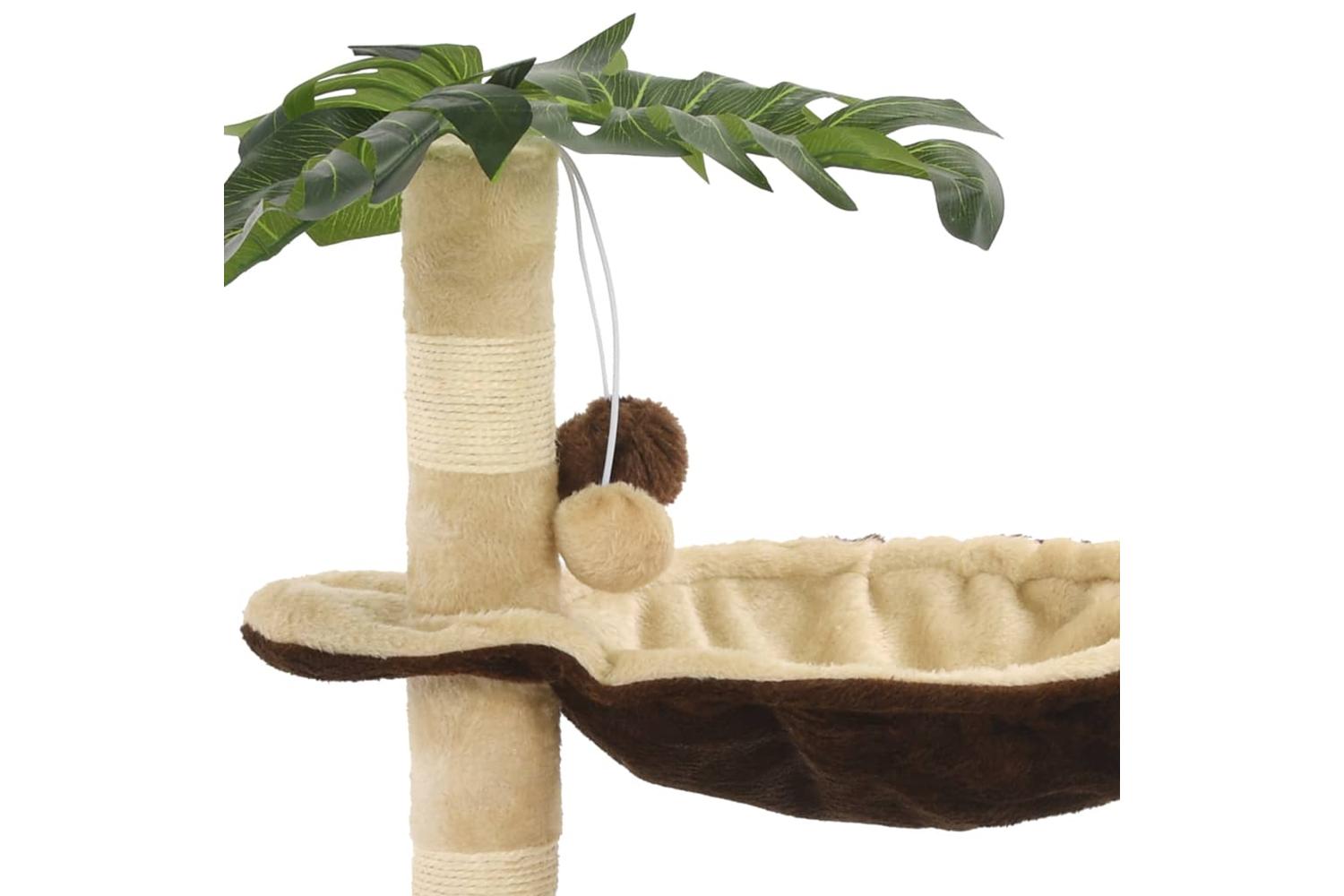 Cat Tree With Sisal Scratching Post 50 Cm Beige And Brown-6