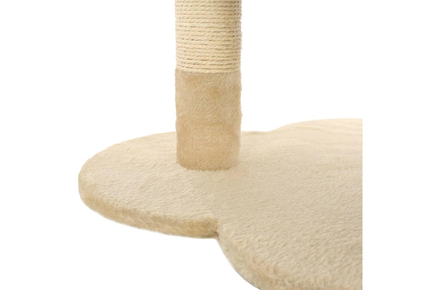 Cat Tree With Sisal Scratching Post 50 Cm Beige And Brown-7