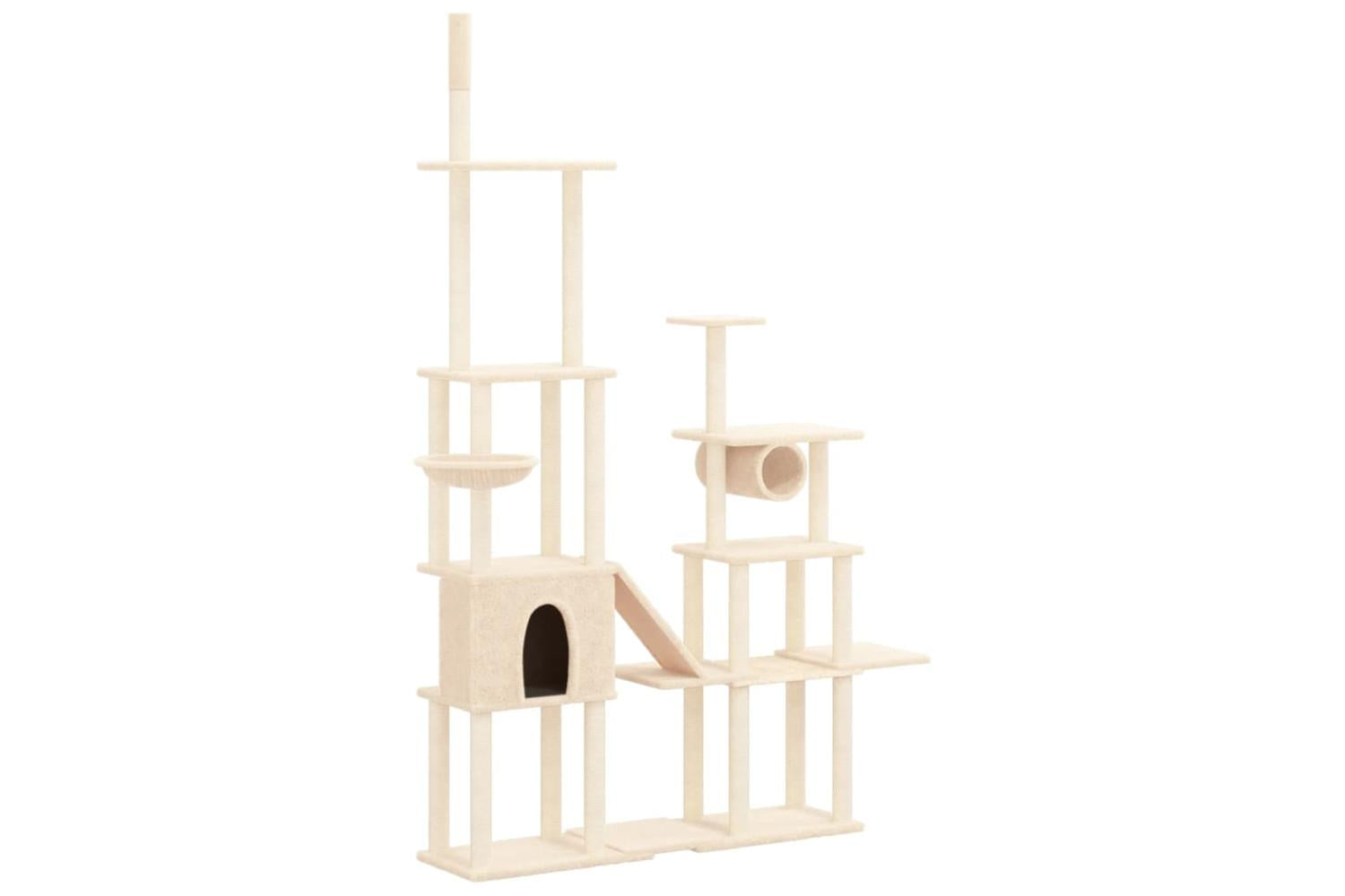 Cat Tree With Sisal Scratching Posts Cream 279 Cm