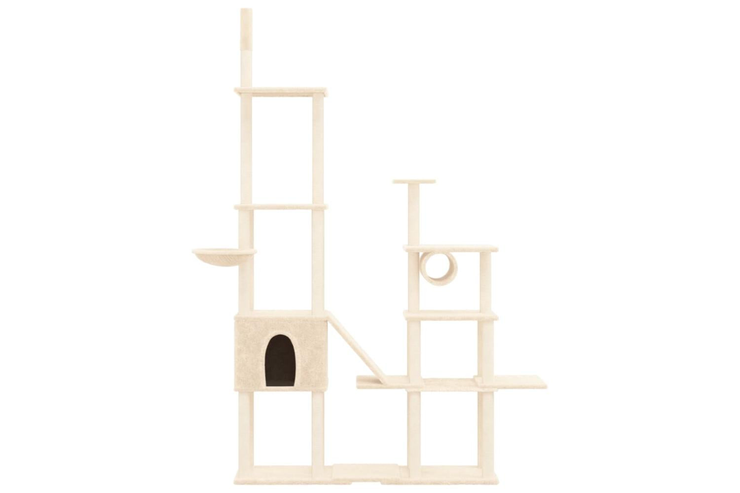Cat Tree With Sisal Scratching Posts Cream 279 Cm-3