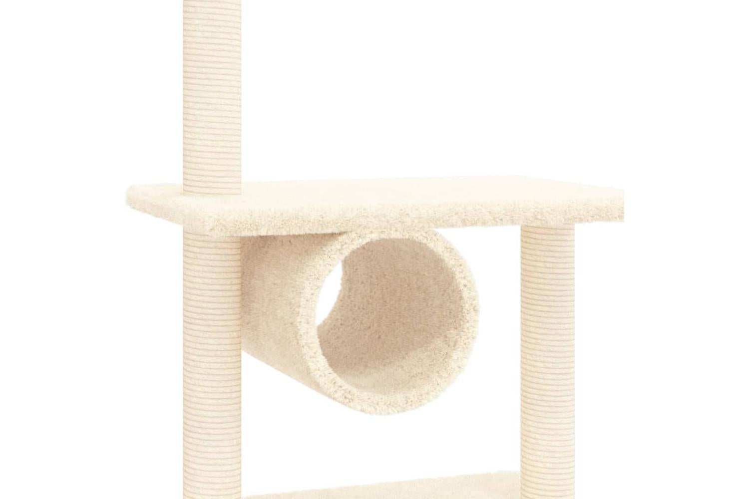 Cat Tree With Sisal Scratching Posts Cream 279 Cm-6