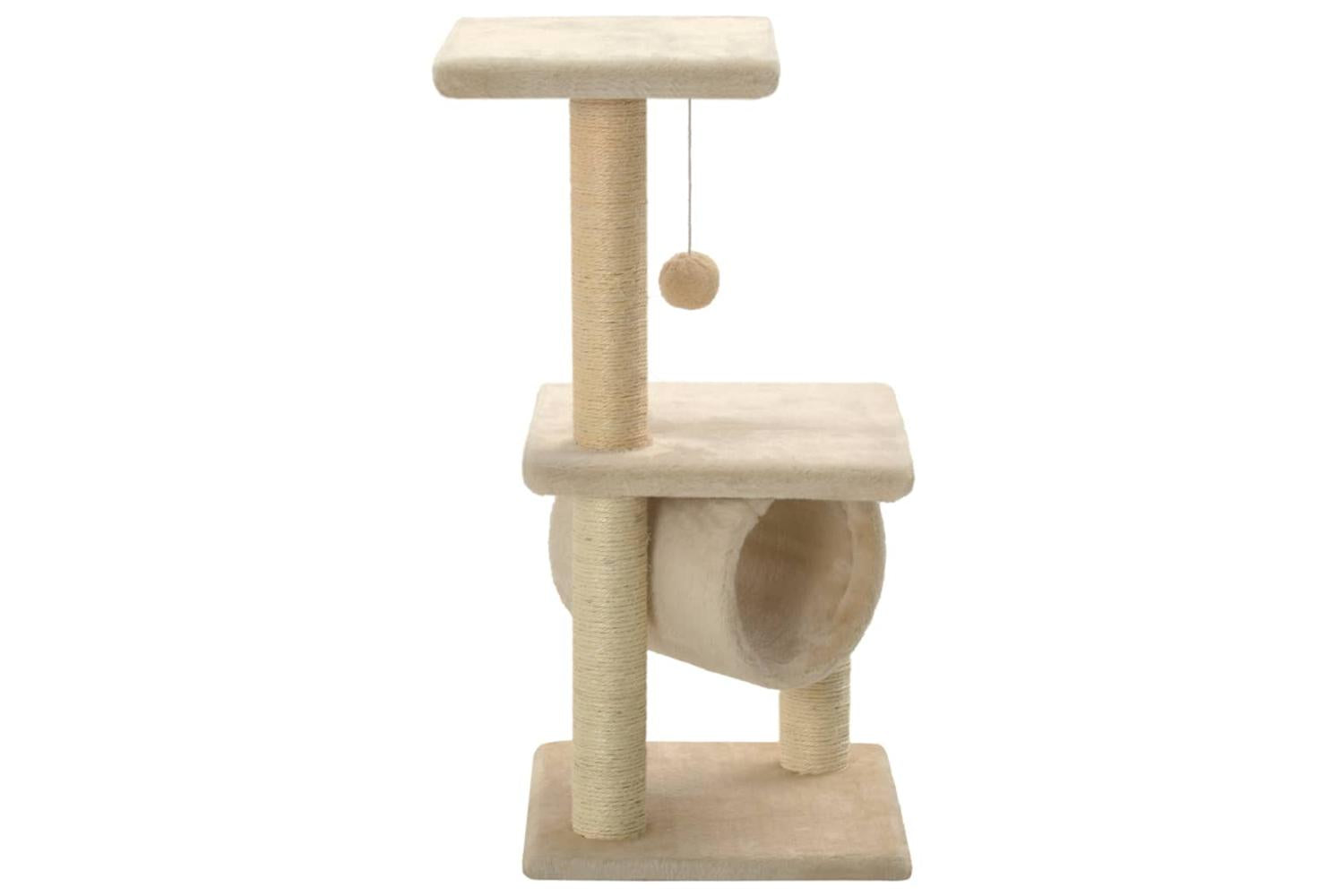 Cat Tree With Sisal Scratching Posts 65 Cm Beige-3