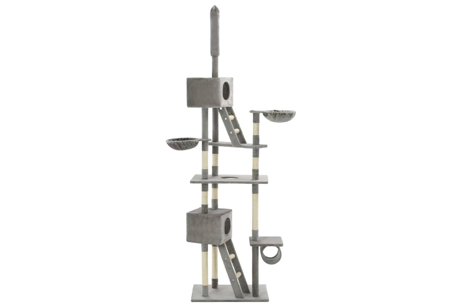 Cat Tree With Sisal Scratching Posts 230-260 Cm Grey-3