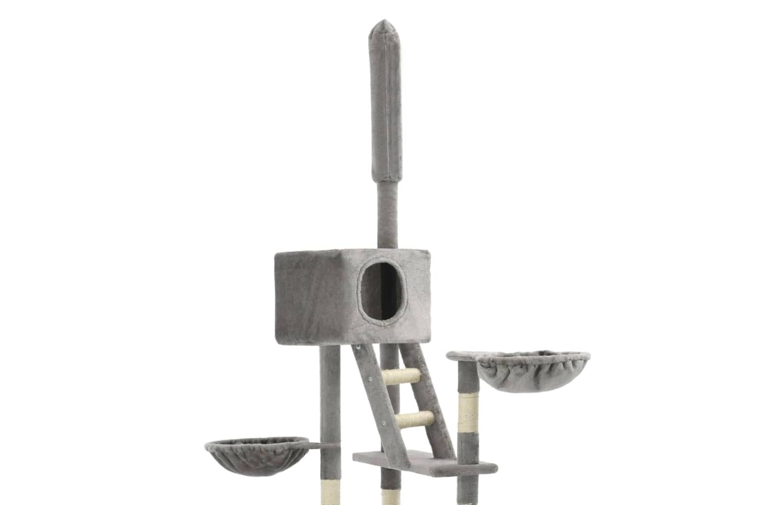 Cat Tree With Sisal Scratching Posts 230-260 Cm Grey-4