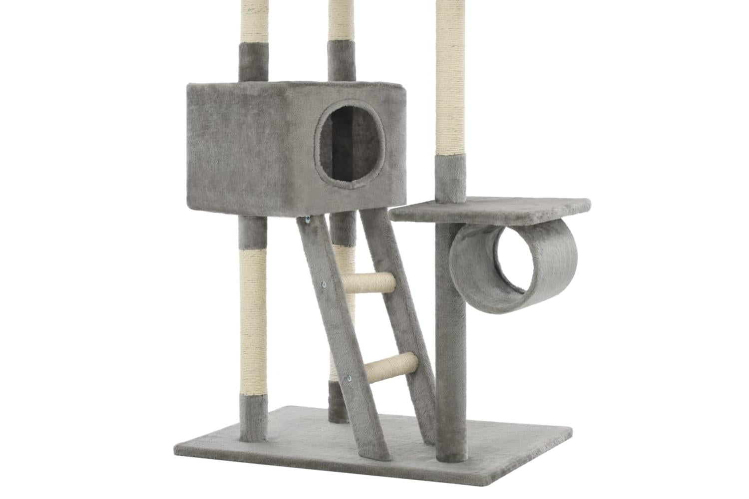 Cat Tree With Sisal Scratching Posts 230-260 Cm Grey-6