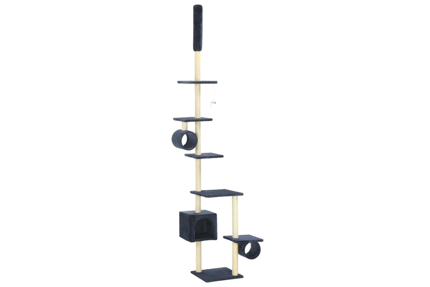 Cat Tree With Sisal Scratching Posts 260 Cm Dark Blue-2