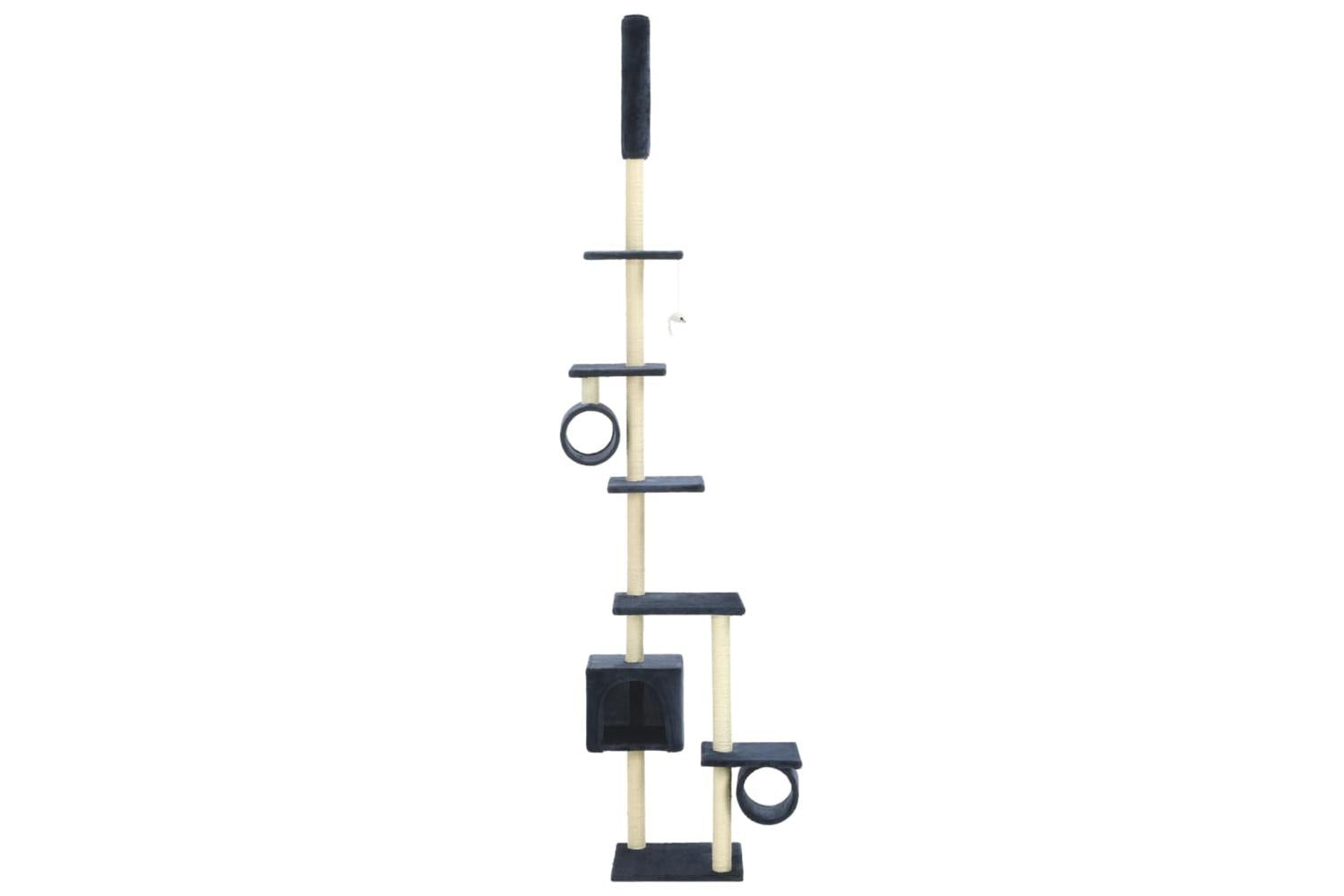 Cat Tree With Sisal Scratching Posts 260 Cm Dark Blue-3