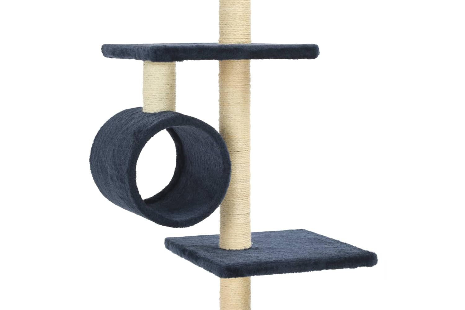Cat Tree With Sisal Scratching Posts 260 Cm Dark Blue-5
